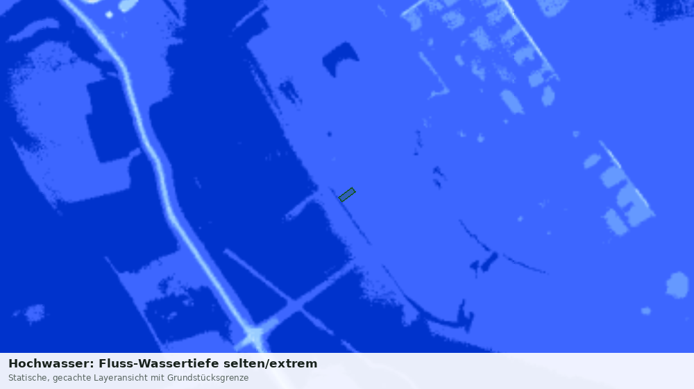 Statische Kartenansicht: Hochwasser: Fluss-Wassertiefe selten/extrem