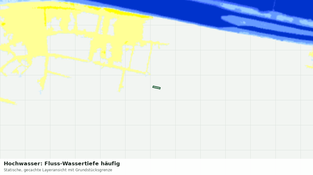 Statische Kartenansicht: Hochwasser: Fluss-Wassertiefe häufig
