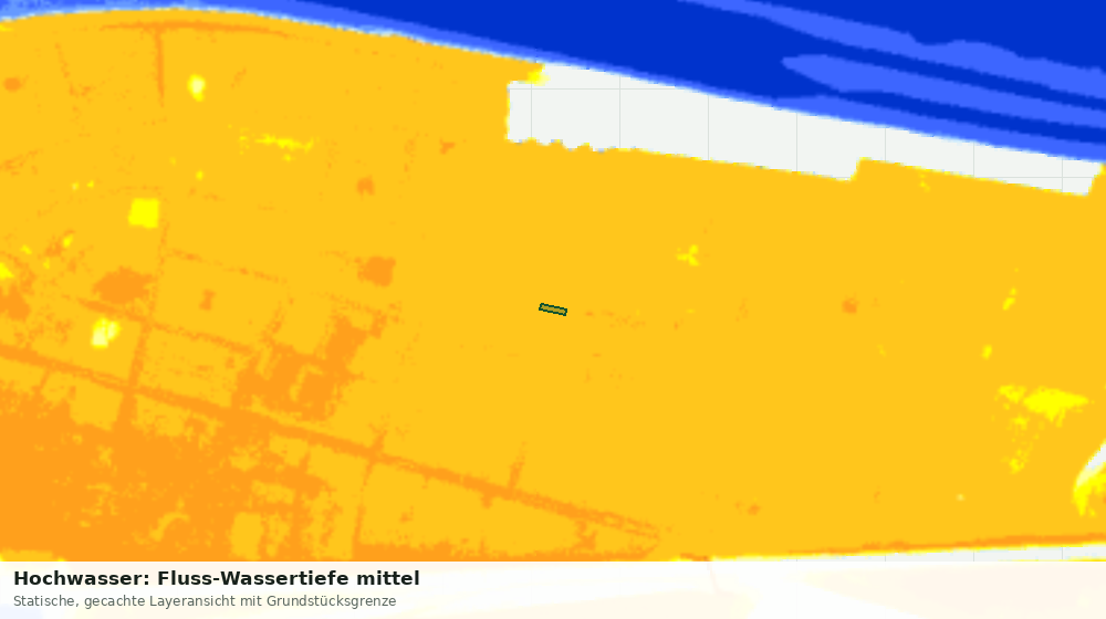 Statische Kartenansicht: Hochwasser: Fluss-Wassertiefe mittel