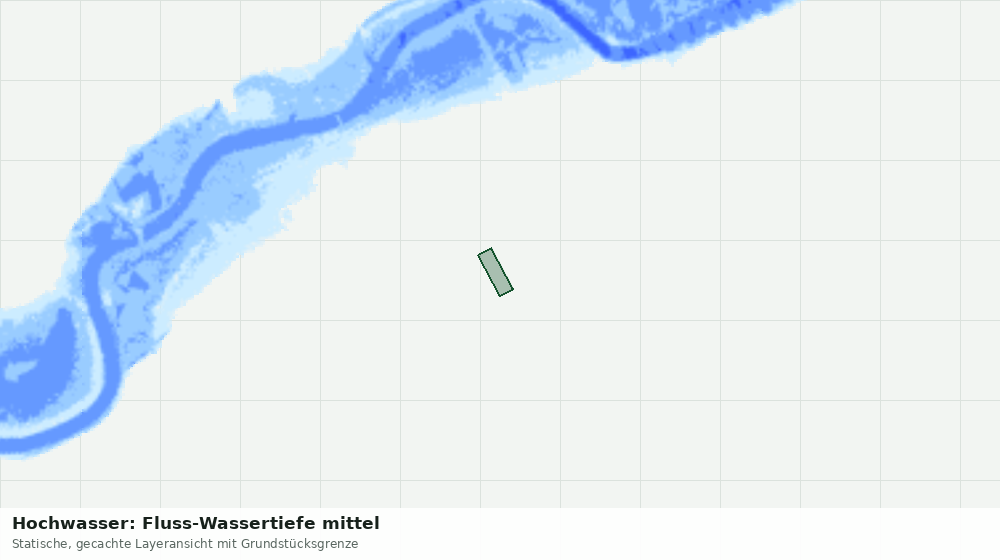 Statische Kartenansicht: Hochwasser: Fluss-Wassertiefe mittel