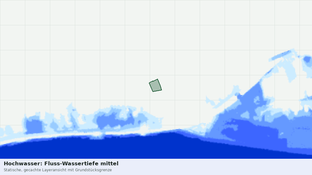 Statische Kartenansicht: Hochwasser: Fluss-Wassertiefe mittel