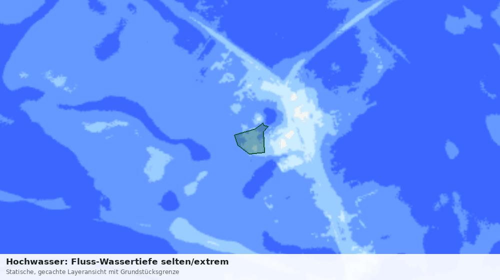 Statische Kartenansicht: Hochwasser: Fluss-Wassertiefe selten/extrem