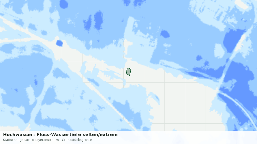 Statische Kartenansicht: Hochwasser: Fluss-Wassertiefe selten/extrem