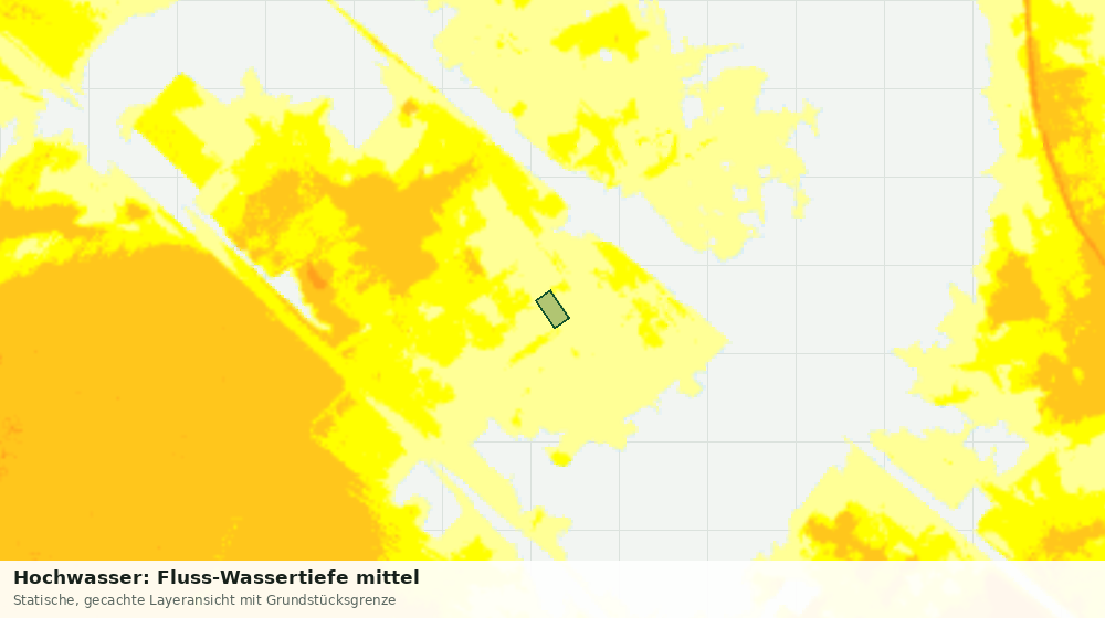 Statische Kartenansicht: Hochwasser: Fluss-Wassertiefe mittel