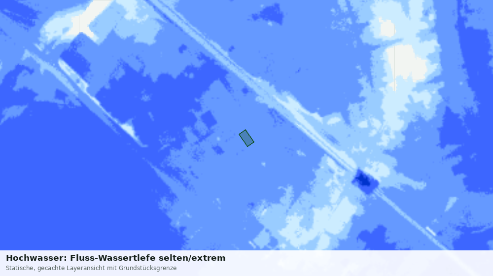 Statische Kartenansicht: Hochwasser: Fluss-Wassertiefe selten/extrem