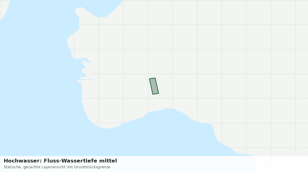 Statische Kartenansicht: Hochwasser: Fluss-Wassertiefe mittel