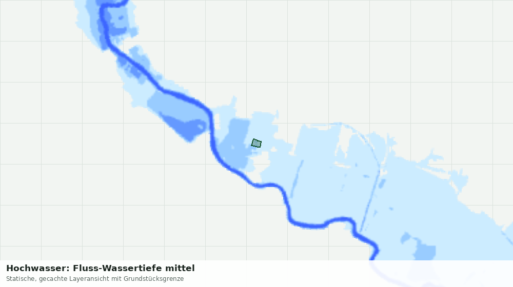 Statische Kartenansicht: Hochwasser: Fluss-Wassertiefe mittel