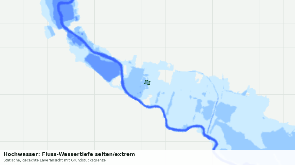 Statische Kartenansicht: Hochwasser: Fluss-Wassertiefe selten/extrem