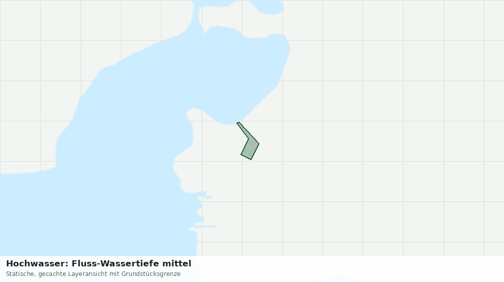 Statische Kartenansicht: Hochwasser: Fluss-Wassertiefe mittel