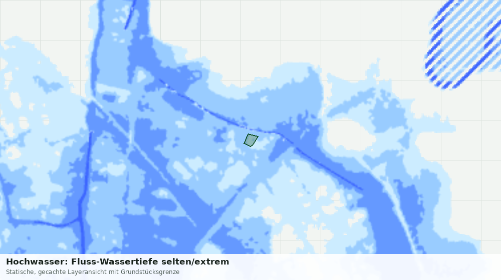 Statische Kartenansicht: Hochwasser: Fluss-Wassertiefe selten/extrem