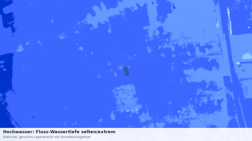 Statische Kartenansicht: Hochwasser: Fluss-Wassertiefe selten/extrem