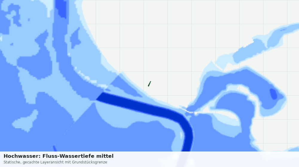 Statische Kartenansicht: Hochwasser: Fluss-Wassertiefe mittel