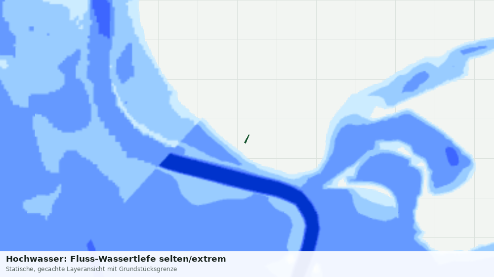 Statische Kartenansicht: Hochwasser: Fluss-Wassertiefe selten/extrem