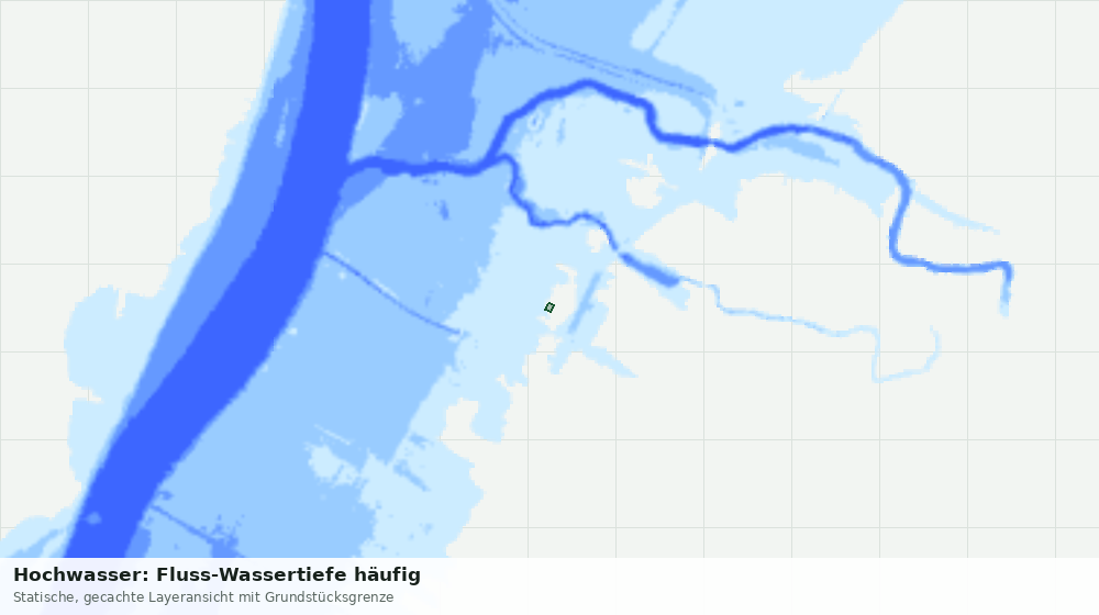 Statische Kartenansicht: Hochwasser: Fluss-Wassertiefe häufig