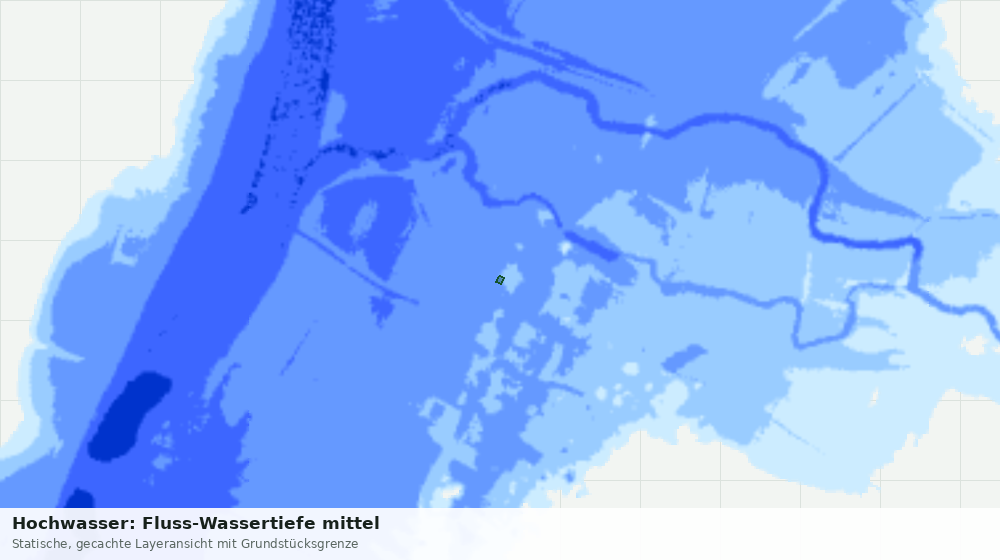 Statische Kartenansicht: Hochwasser: Fluss-Wassertiefe mittel