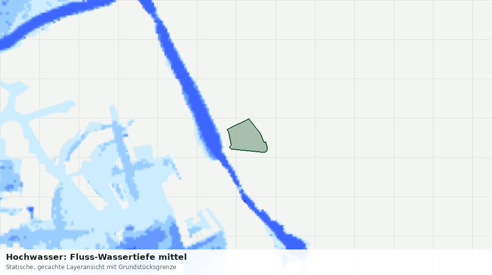 Statische Kartenansicht: Hochwasser: Fluss-Wassertiefe mittel