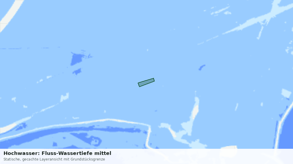 Statische Kartenansicht: Hochwasser: Fluss-Wassertiefe mittel