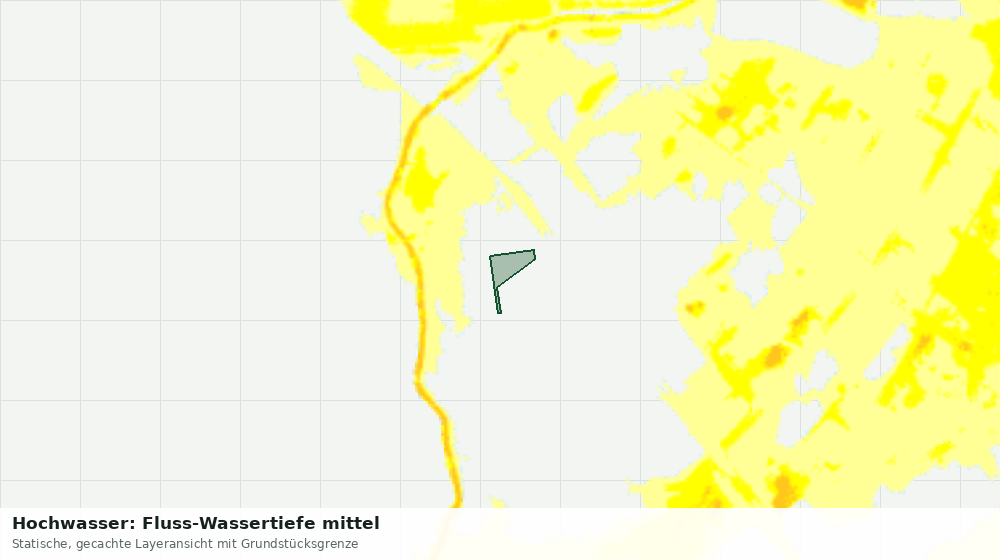 Statische Kartenansicht: Hochwasser: Fluss-Wassertiefe mittel