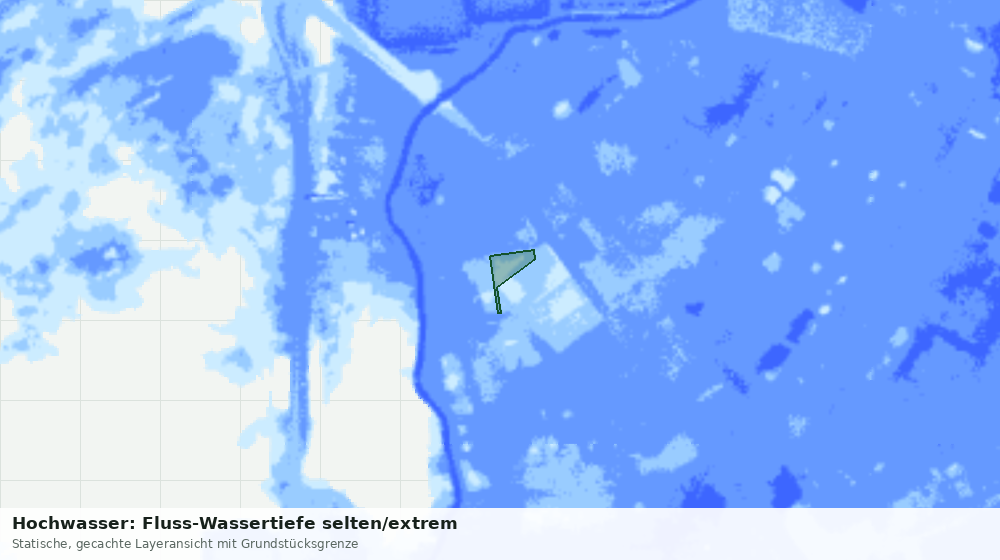 Statische Kartenansicht: Hochwasser: Fluss-Wassertiefe selten/extrem