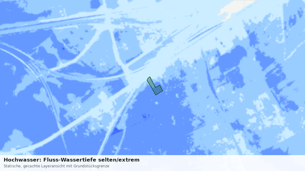 Statische Kartenansicht: Hochwasser: Fluss-Wassertiefe selten/extrem