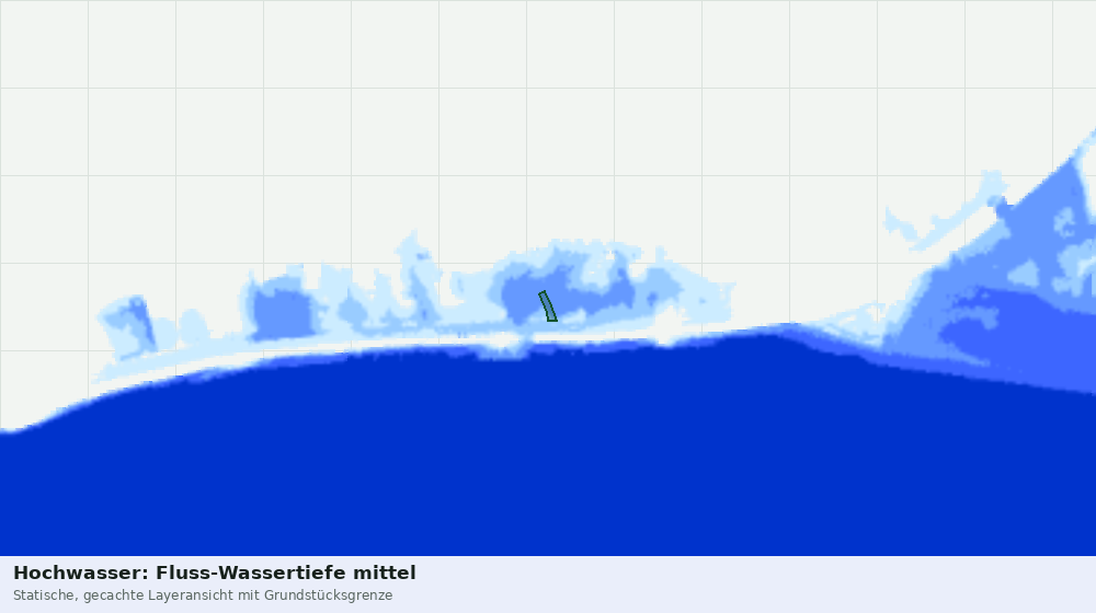 Statische Kartenansicht: Hochwasser: Fluss-Wassertiefe mittel