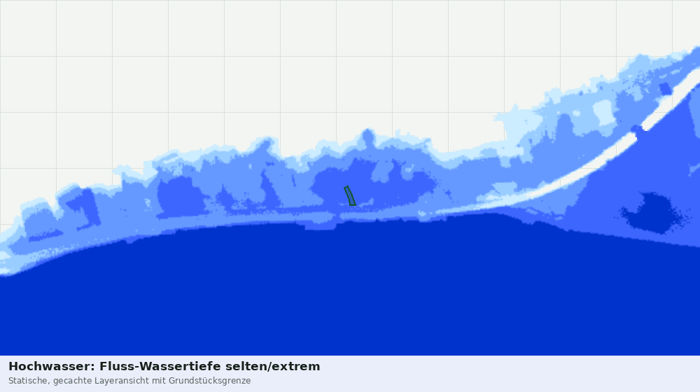 Statische Kartenansicht: Hochwasser: Fluss-Wassertiefe selten/extrem
