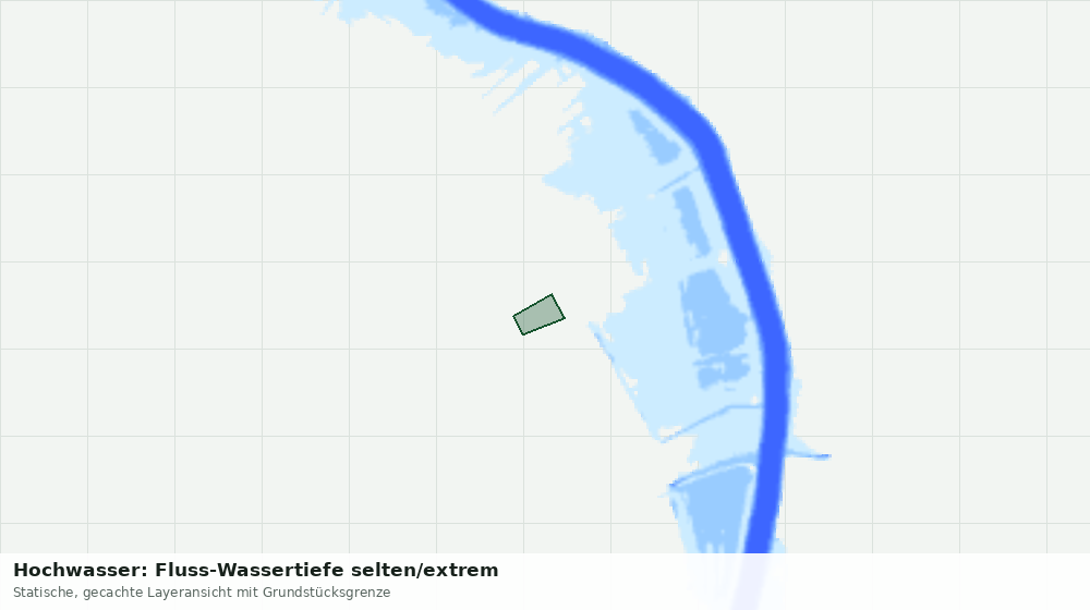 Statische Kartenansicht: Hochwasser: Fluss-Wassertiefe selten/extrem