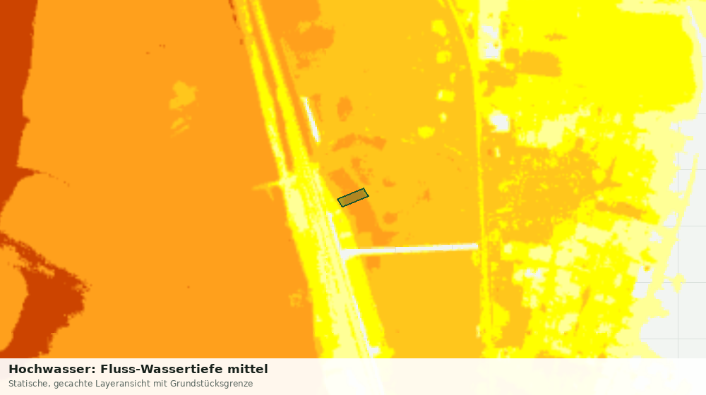 Statische Kartenansicht: Hochwasser: Fluss-Wassertiefe mittel