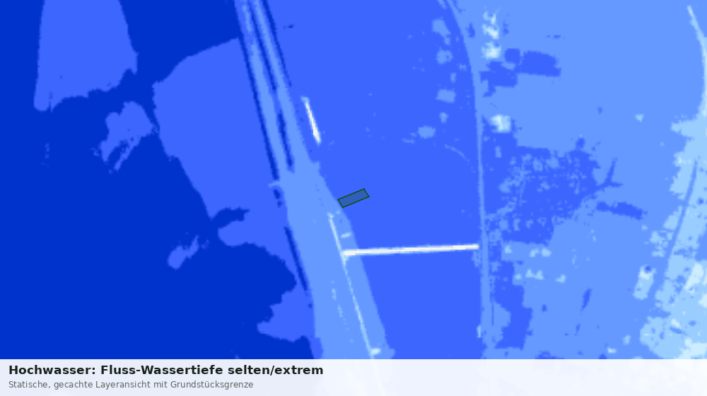 Statische Kartenansicht: Hochwasser: Fluss-Wassertiefe selten/extrem
