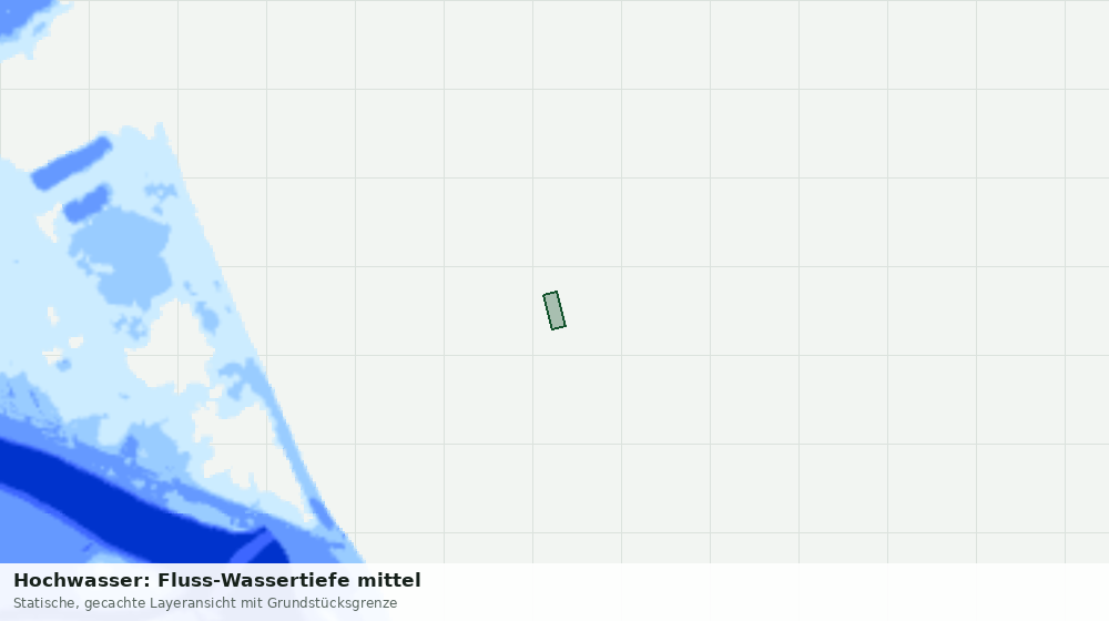 Statische Kartenansicht: Hochwasser: Fluss-Wassertiefe mittel