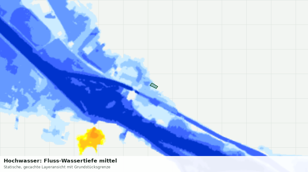 Statische Kartenansicht: Hochwasser: Fluss-Wassertiefe mittel