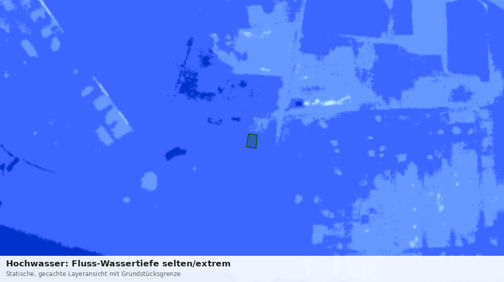 Statische Kartenansicht: Hochwasser: Fluss-Wassertiefe selten/extrem