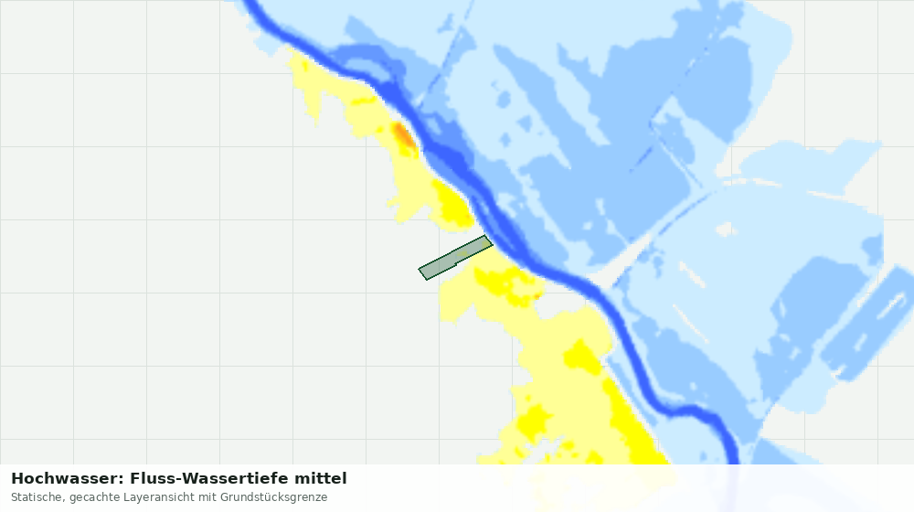 Statische Kartenansicht: Hochwasser: Fluss-Wassertiefe mittel
