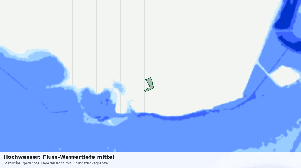 Statische Kartenansicht: Hochwasser: Fluss-Wassertiefe mittel