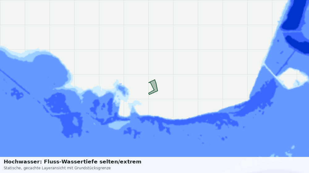 Statische Kartenansicht: Hochwasser: Fluss-Wassertiefe selten/extrem