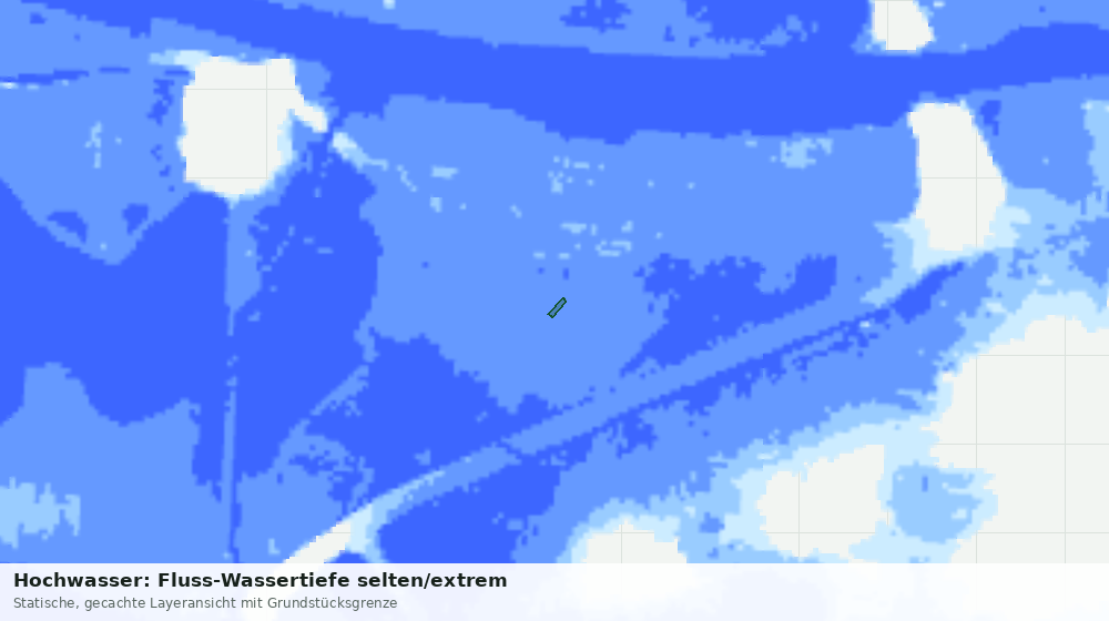Statische Kartenansicht: Hochwasser: Fluss-Wassertiefe selten/extrem