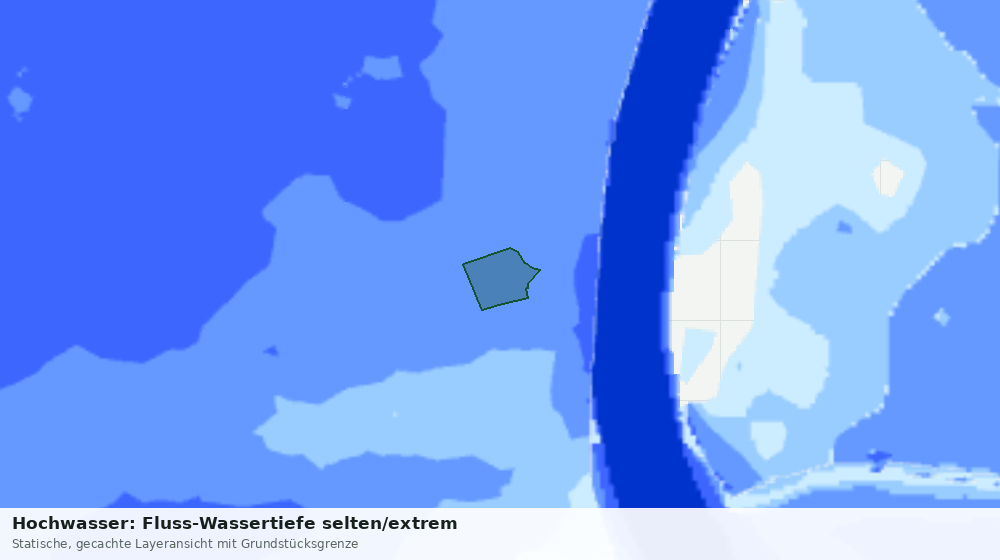 Statische Kartenansicht: Hochwasser: Fluss-Wassertiefe selten/extrem