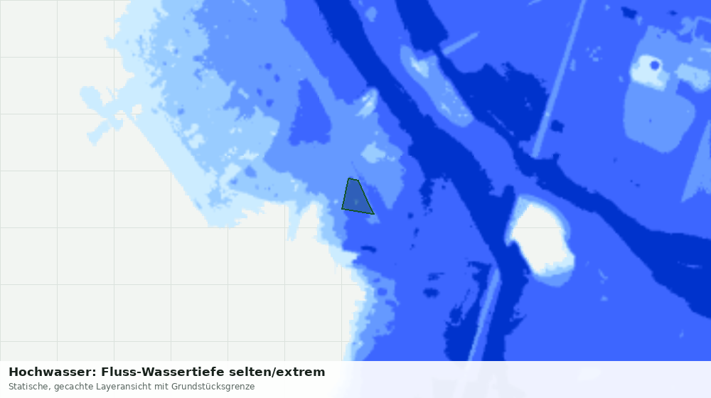 Statische Kartenansicht: Hochwasser: Fluss-Wassertiefe selten/extrem