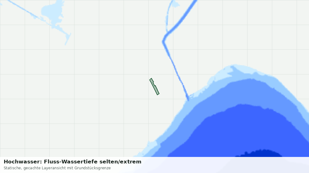 Statische Kartenansicht: Hochwasser: Fluss-Wassertiefe selten/extrem