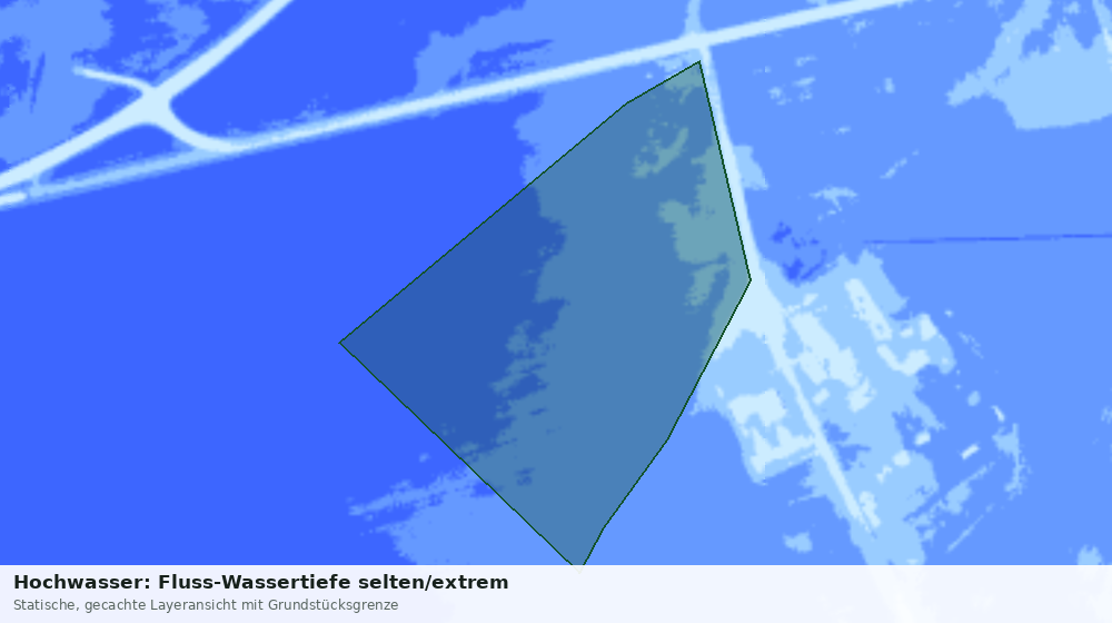 Statische Kartenansicht: Hochwasser: Fluss-Wassertiefe selten/extrem