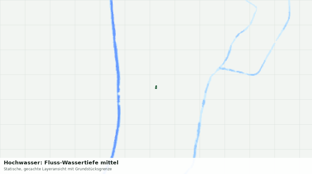 Statische Kartenansicht: Hochwasser: Fluss-Wassertiefe mittel