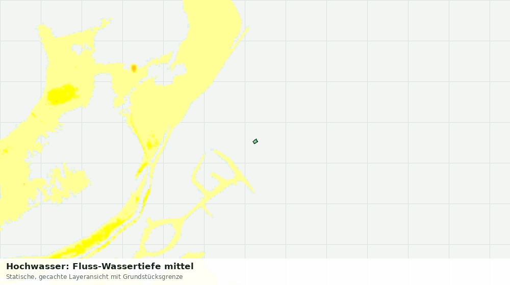 Statische Kartenansicht: Hochwasser: Fluss-Wassertiefe mittel