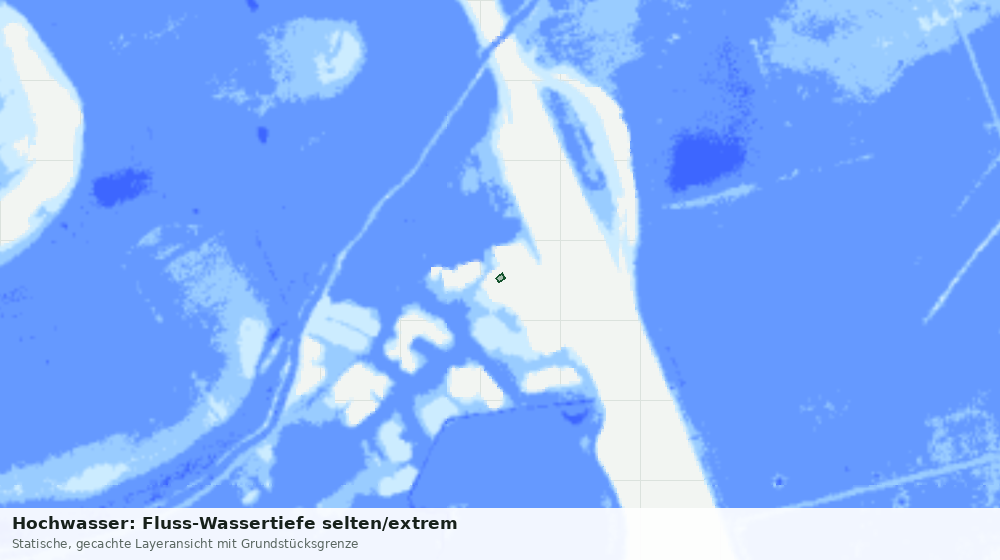 Statische Kartenansicht: Hochwasser: Fluss-Wassertiefe selten/extrem