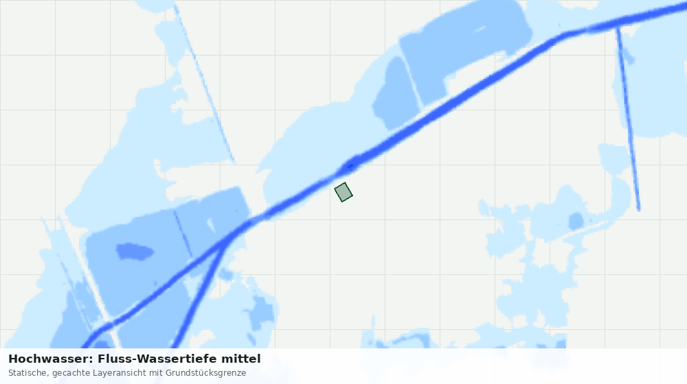Statische Kartenansicht: Hochwasser: Fluss-Wassertiefe mittel