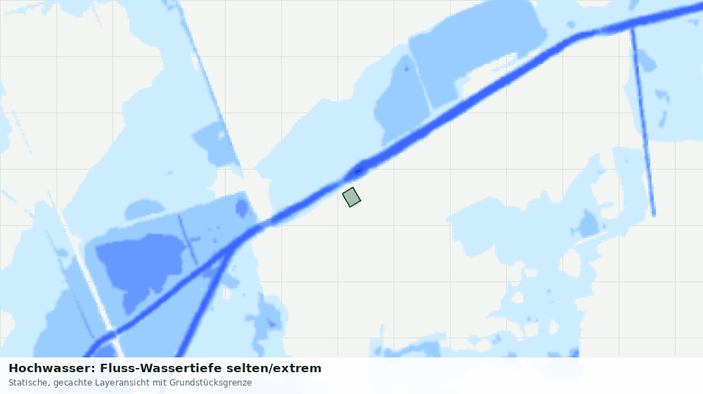 Statische Kartenansicht: Hochwasser: Fluss-Wassertiefe selten/extrem
