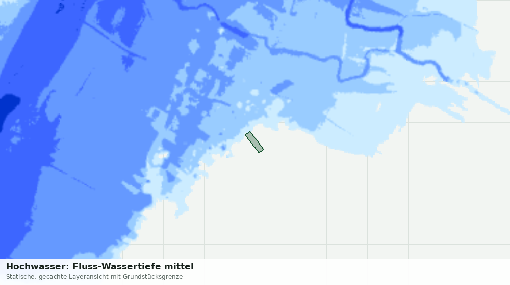 Statische Kartenansicht: Hochwasser: Fluss-Wassertiefe mittel