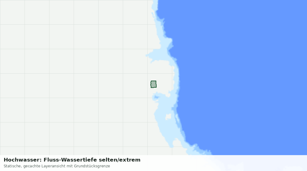 Statische Kartenansicht: Hochwasser: Fluss-Wassertiefe selten/extrem