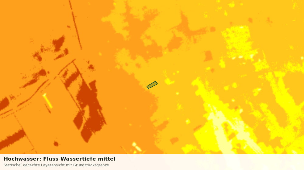 Statische Kartenansicht: Hochwasser: Fluss-Wassertiefe mittel