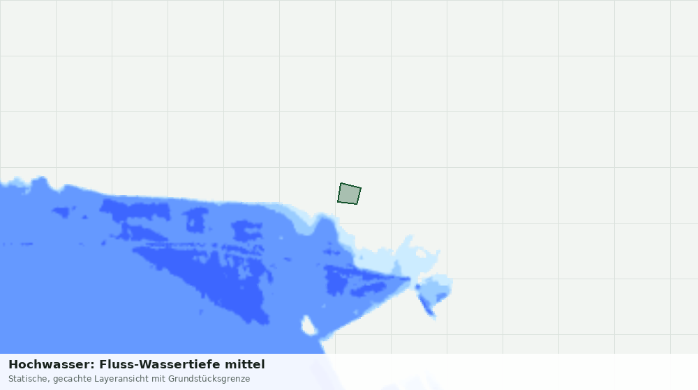 Statische Kartenansicht: Hochwasser: Fluss-Wassertiefe mittel