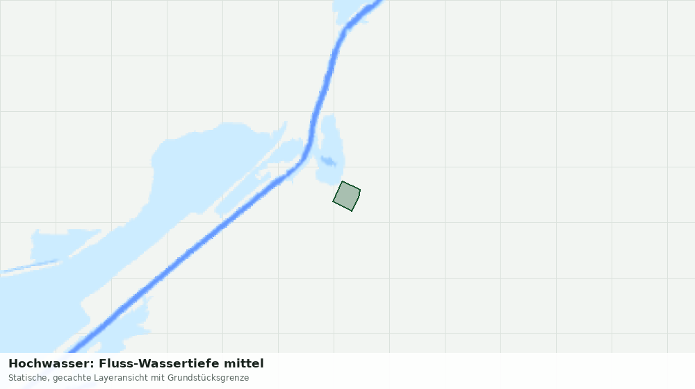 Statische Kartenansicht: Hochwasser: Fluss-Wassertiefe mittel